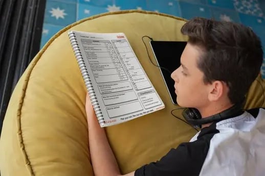 Homework Planner with Boy Studying